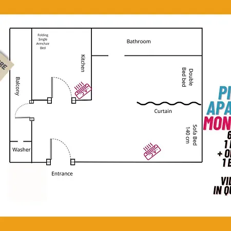 Picabon Quiet With Ac & Balcony *