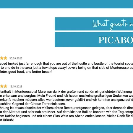 Apartman Picabon Quiet With Ac & Balcony Monterosso al Mare