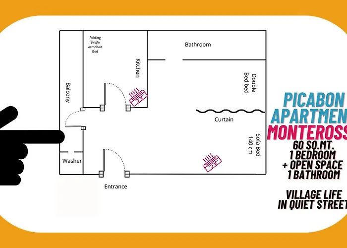 Picabon Quiet With Ac & Balcony